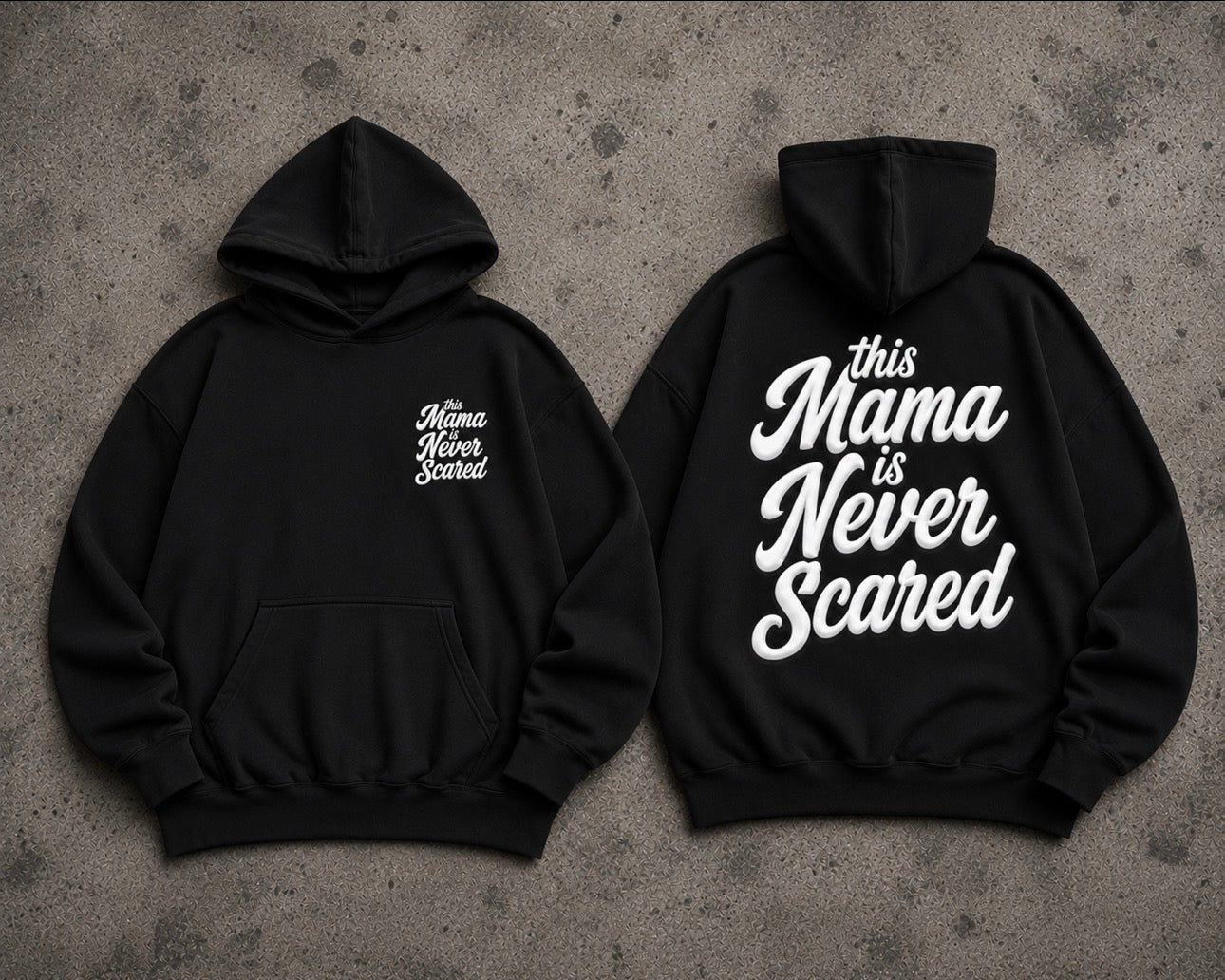 Moms hoodie blk/wht