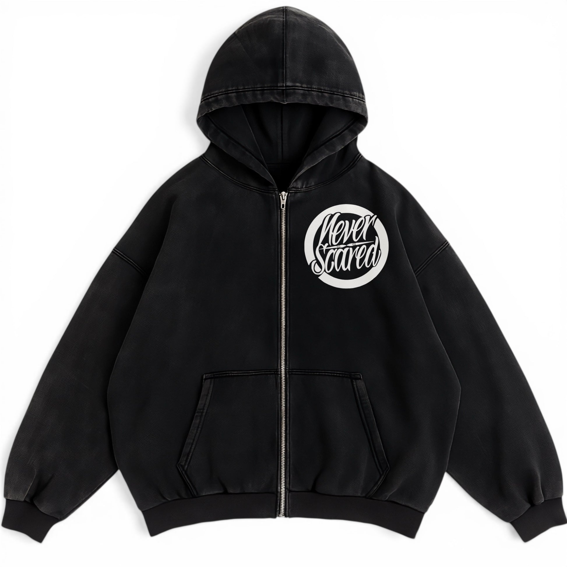 Black zip up OG dot hoodie
