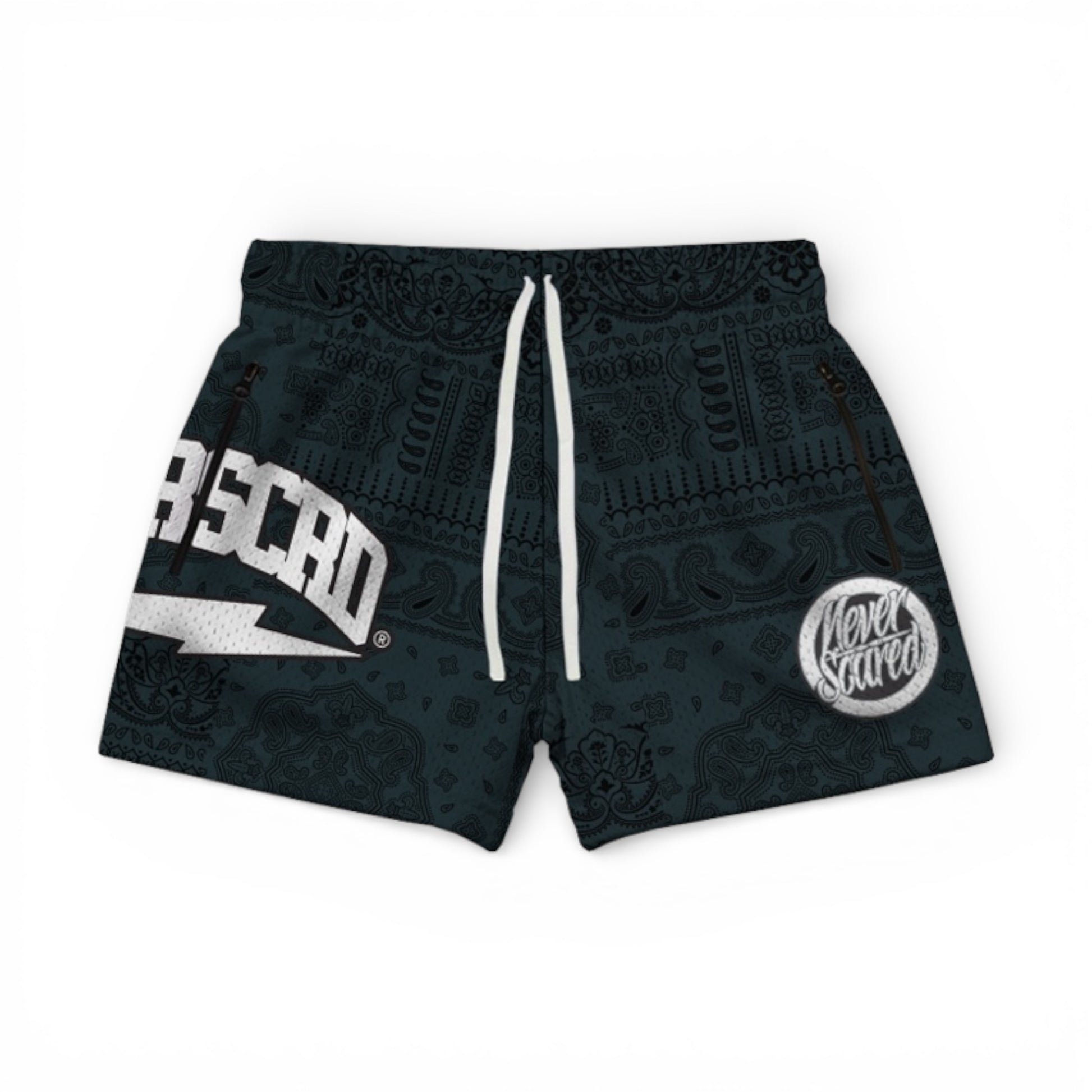 “KIDS” Black OG team hoop shorts