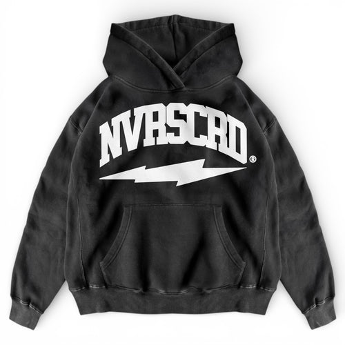 Black team logo storm hoodie