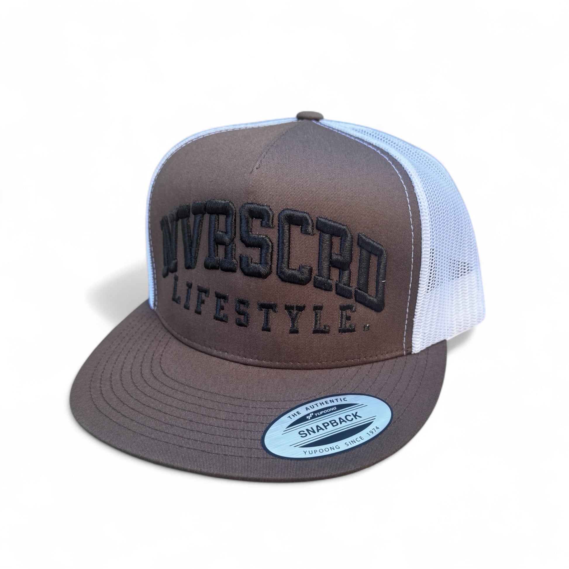 Brwn/blk Classic big team logo snap back