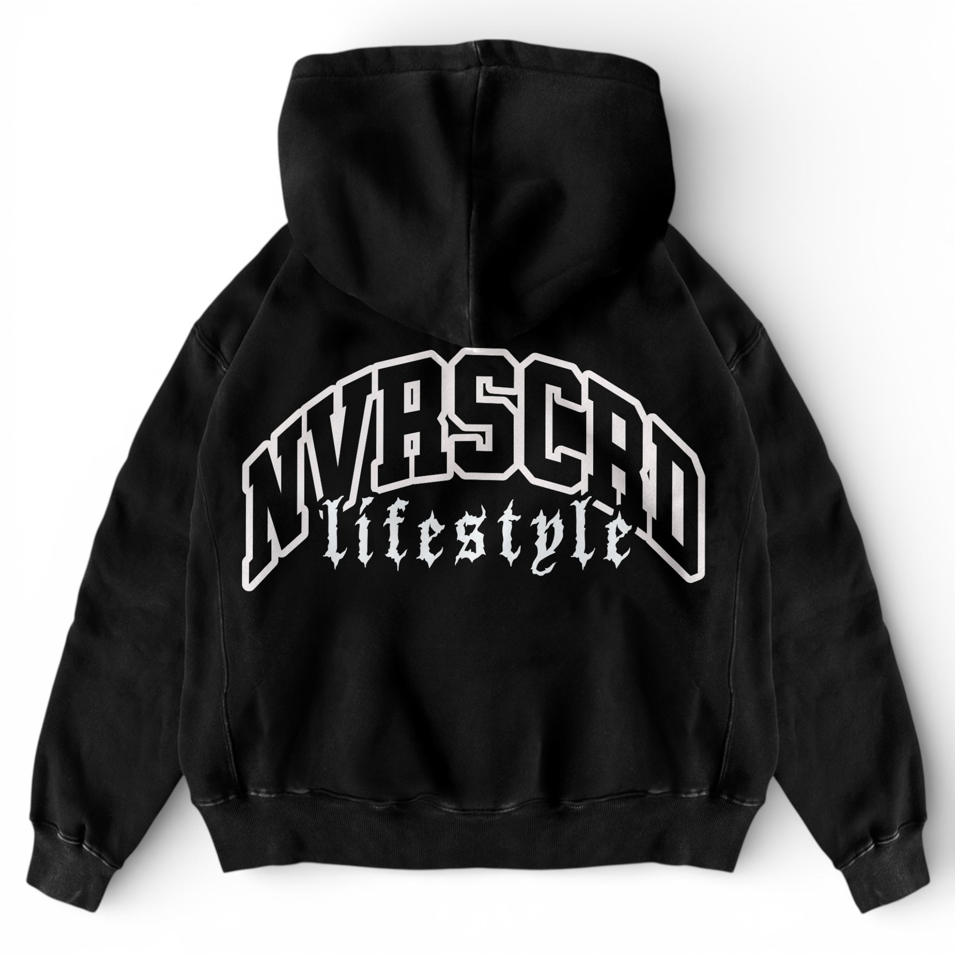 Premium black/white team logo hoodie