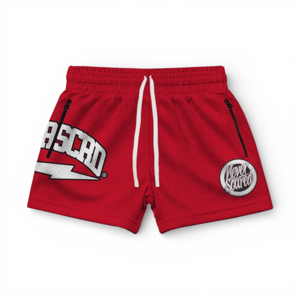 “KIDS” Red OG Team hoop shorts