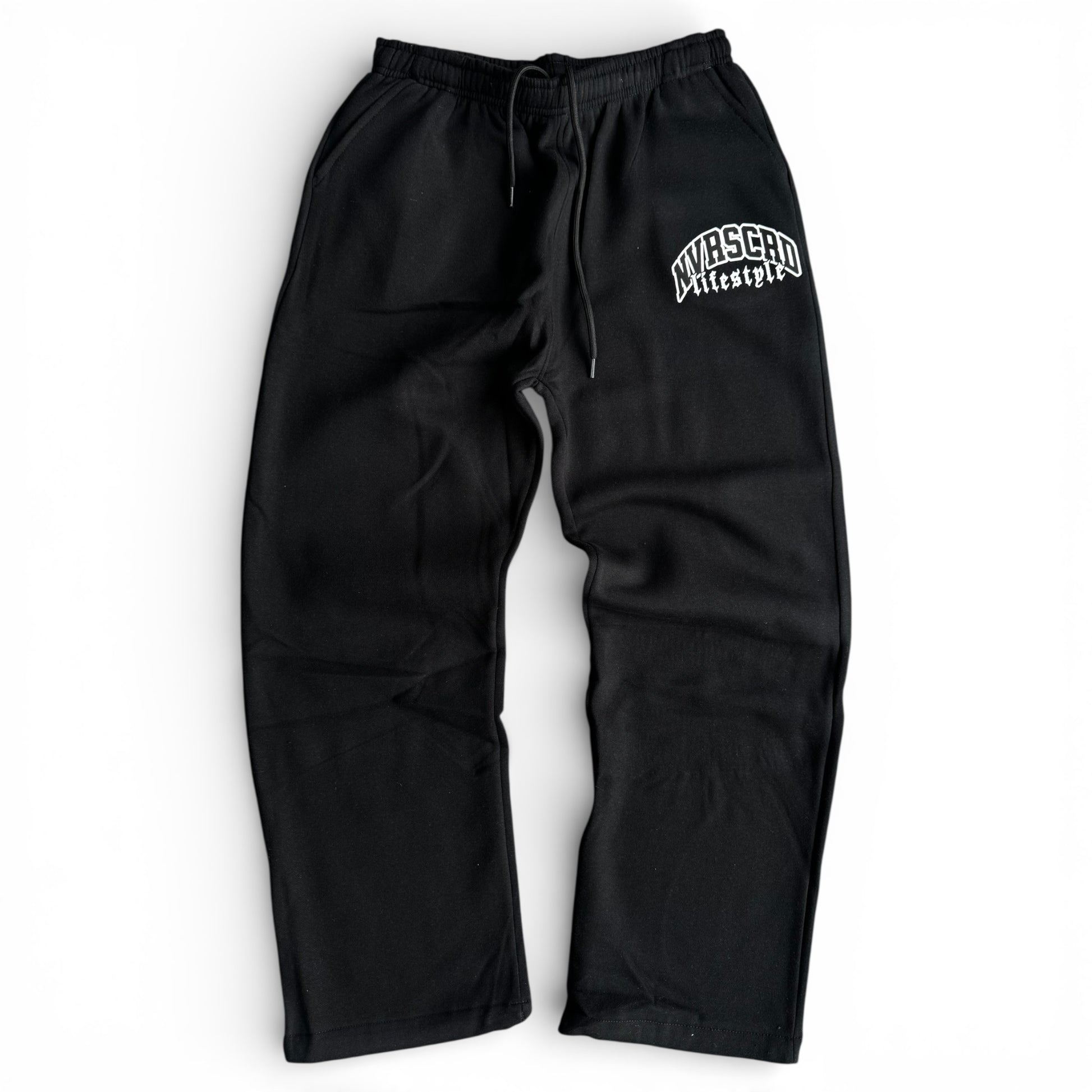 Straight leg black/white team logo sweat pant