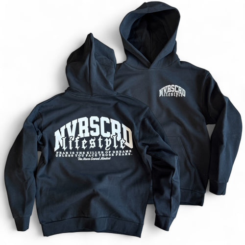 Black/white team logo hoodie