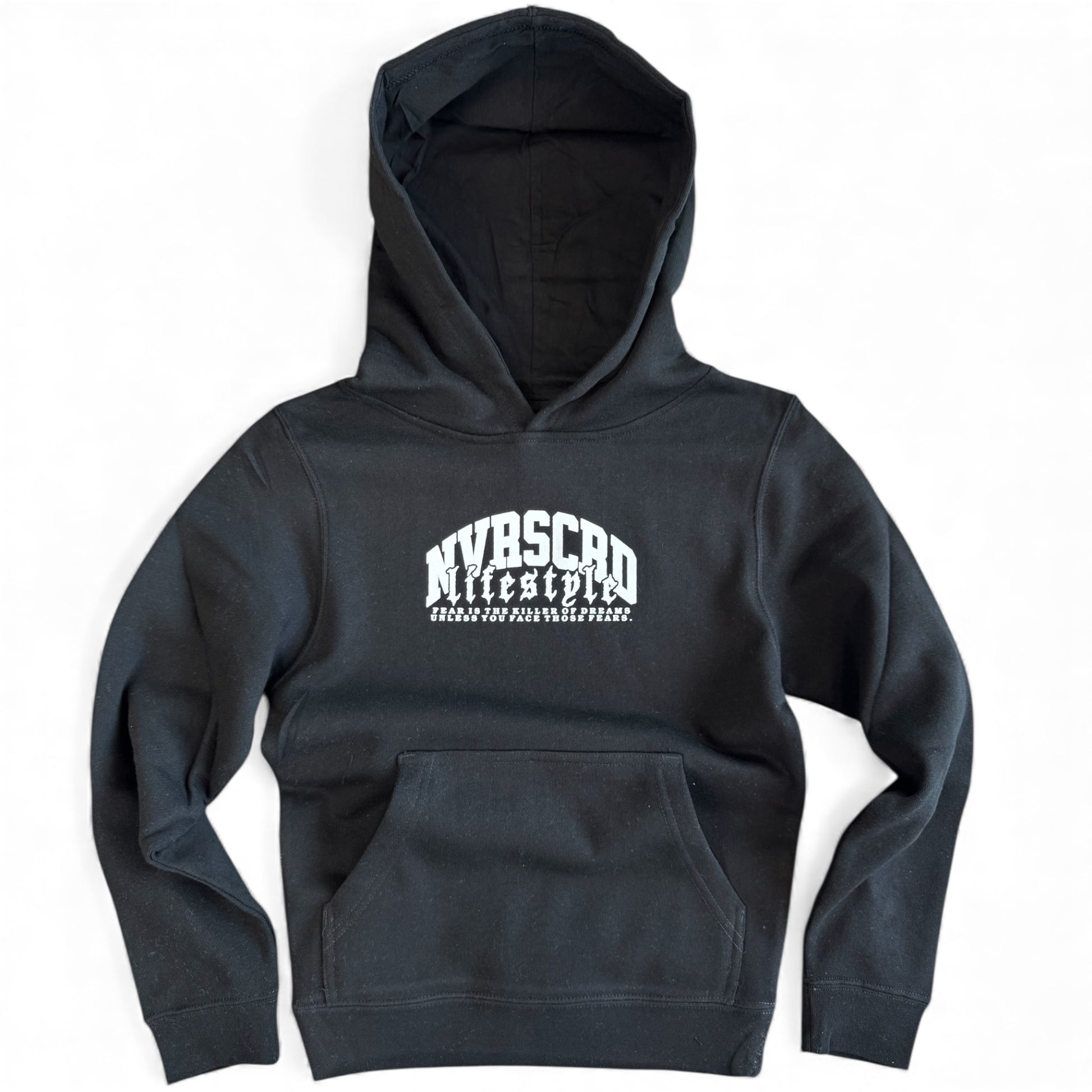 “YOUTH” Black!/white team logo hoodie