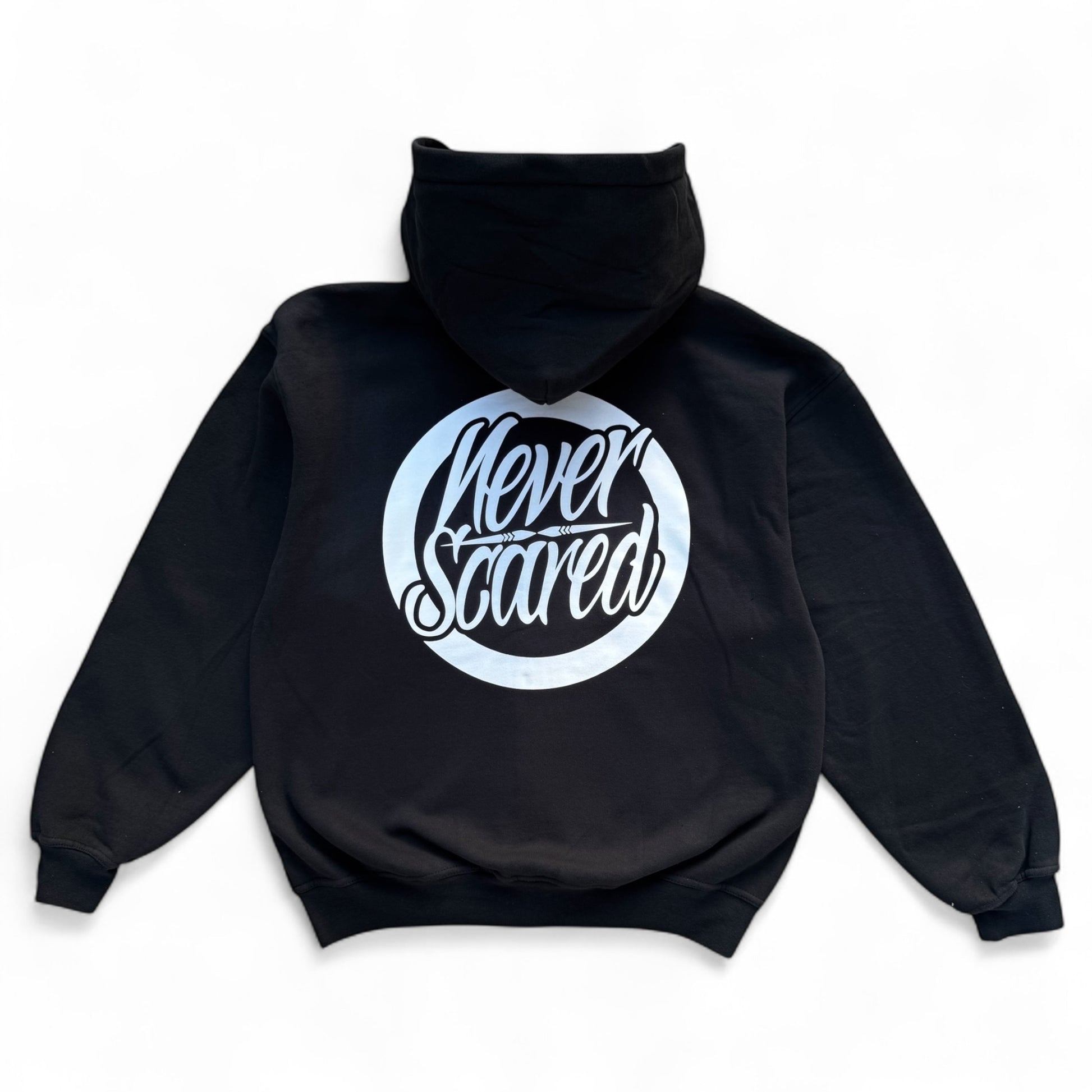 Black/white zip up hoodie