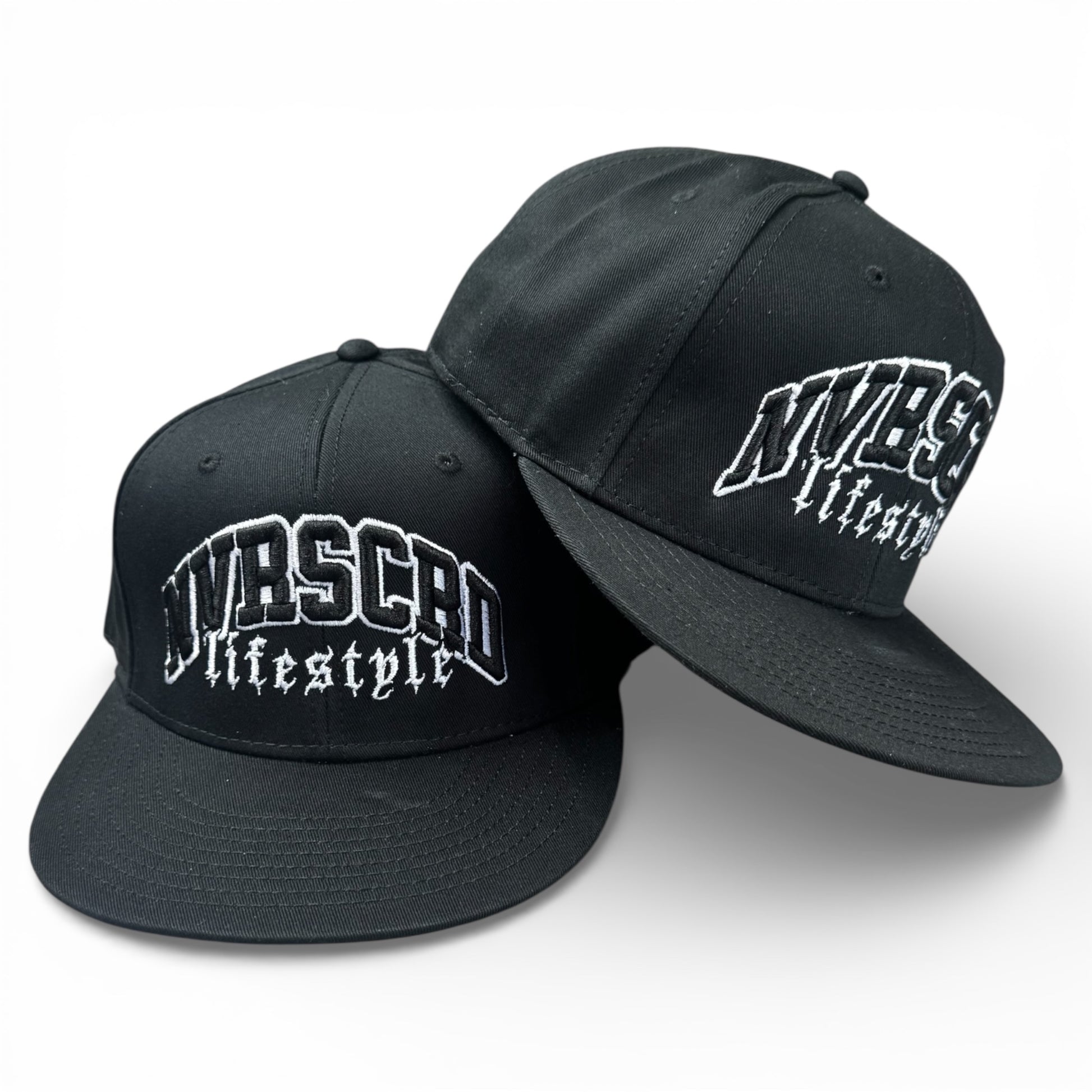 Black team logo snap back