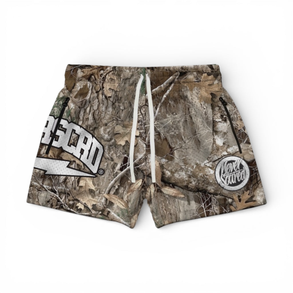“KIDS” Tree camo OG team hoop shorts