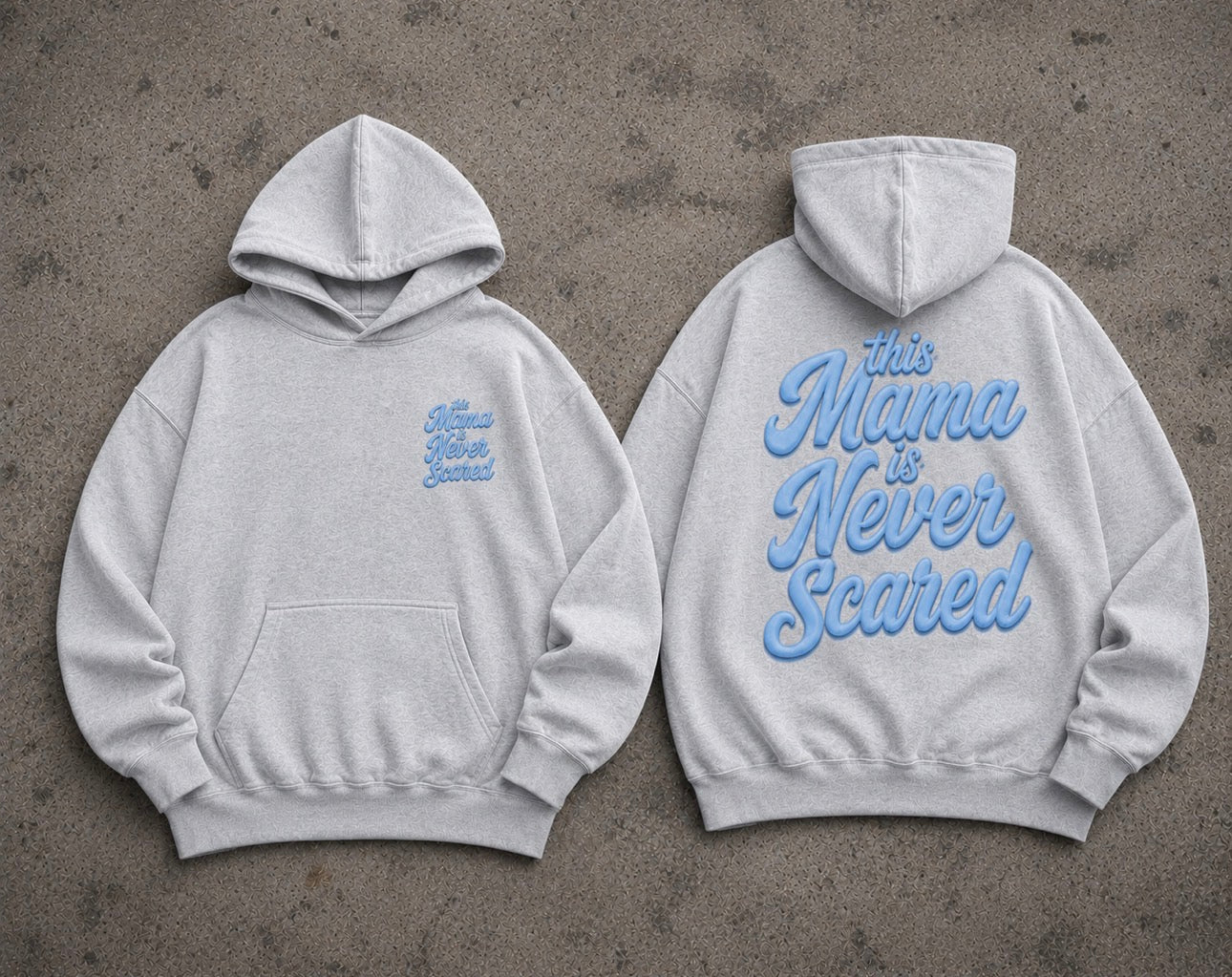 Moms hoodie grey/blue