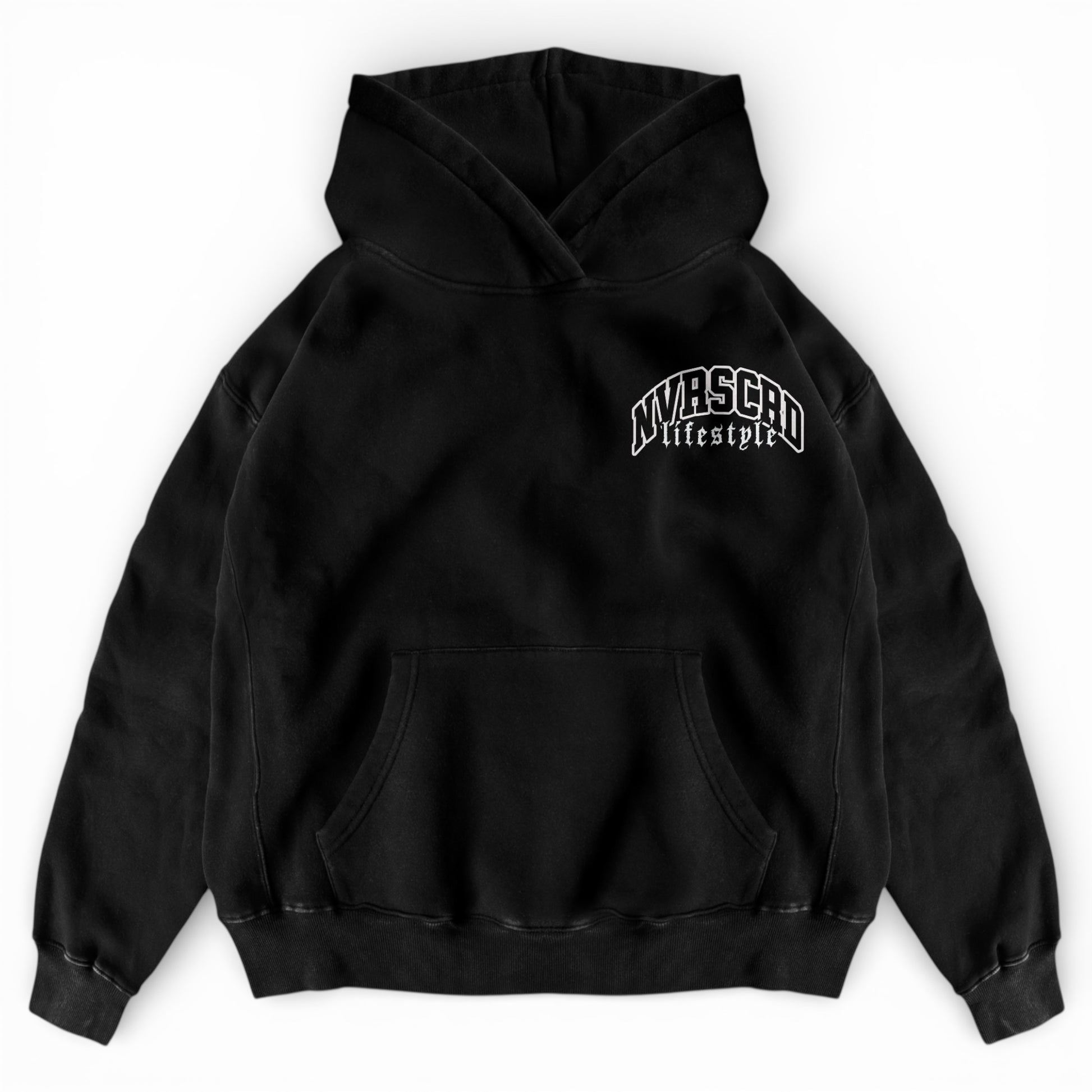 Premium black/white team logo hoodie